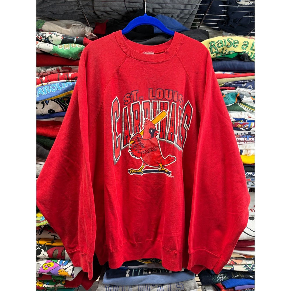 Vintage 1991 St Louis Cardinals MLB Jostens Sweatshirt Red Mens 3XL Oversized